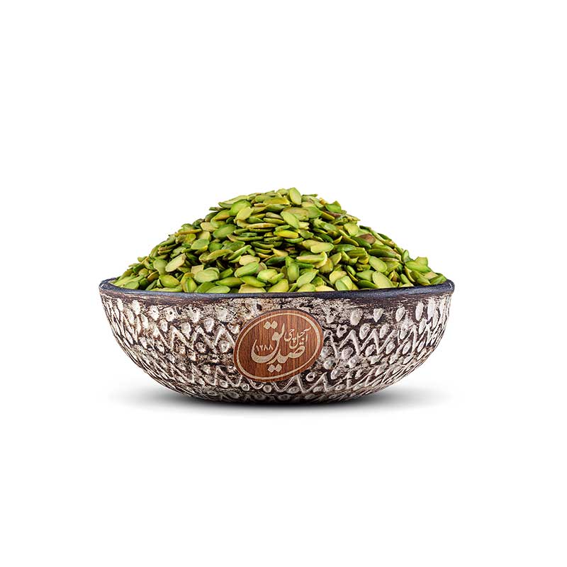Green feathered pistachios، پرک پسته سبز