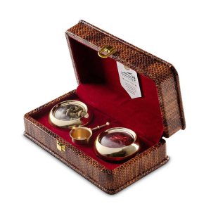 Saffron & Cardamom، کادویی زعفران هل (جعبه چرم)