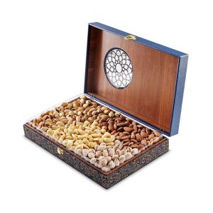 جعبه آجیل مخلوط ترمه چرم 800